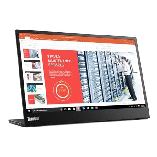 Lenovo ThinkVision M14 14" Full HD 1920x1080 IPS Monitor - 300 Nit 6ms 2xUSB Type-C Ports Widescreen Backlit LED LCD Mobile Portable Display Raven Black 7