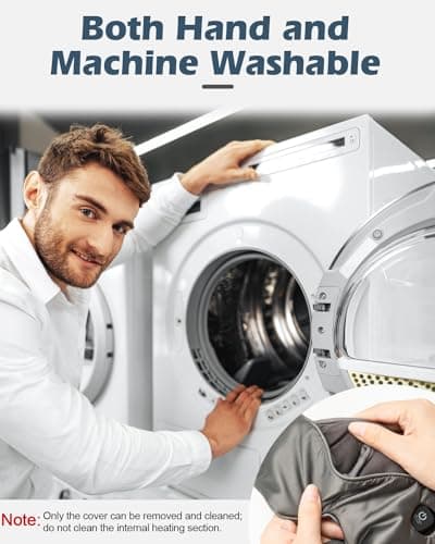 Silk Cordless Heated Eye Mask, Washable Dry Eye Mask Warm Eye Compress Mask with Flaxseed, USB Electric Eye Heating Pad for Stye Sinus Blepharitis MGD Eye Fatigue Gifts for Men Women (Grey) (YZG23440) 6