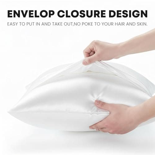 Horaldaily Christmas Standard Size Set of 2 Satin Pillowcases for Skin and Hair, Red Christmas Trees Smooth Soft Similar to Silk Pillowcases for Bedding Sofa Couch,Idea Gifts for Women Men 6