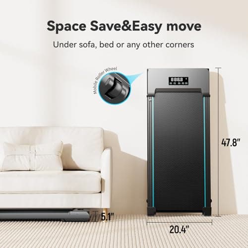 Walking Pad with Auto Incline, Under Desk Folding Treadmill with Remote Control and LED Display for Home Office, 3HP Portable Walking Jogging Running Machine, 300 LB Capacity 3