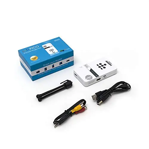 AAXA LED Pico Micro Video Projector - mini-HDMI input, built-in Media Player & Speakers, 3.5mm Aux Out, Micro SD/USB readers and 80 Min Lithium-Ion Battery (Renewed) 6