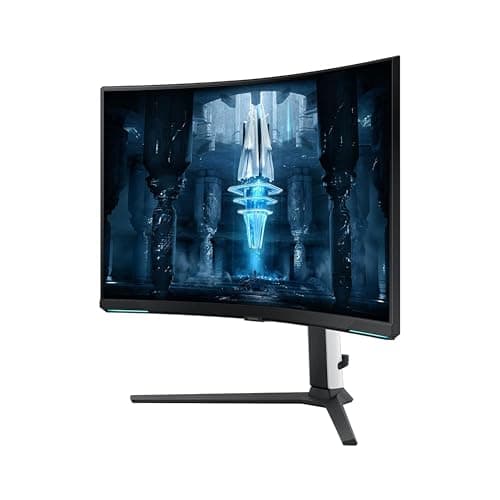 Samsung 32" Odyssey Neo G8 (G85NB) 4K UHD 240Hz 1ms G-Sync 1000R Curved Gaming Monitor, Quantum HDR2000, AMD FreeSync Premium Pro, Matte Display, DisplayPort, Black & White, LS32BG852NNXGO 12