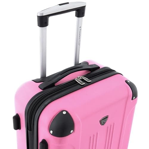 Travelers Club Chicago Hardside Expandable Spinner Luggages, Hot Pink, 20" Carry-On, HS-20720-EX-690N 7
