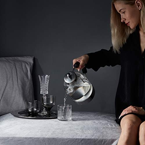 ASCOT Electric Kettle, Glass Electric Tea Kettle Gifts for Men/Women/Family 1.6L 1500W Borosilicate Glass Tea Heater, with Auto Shut-Off and Boil-Dry Protection (Silver) 6