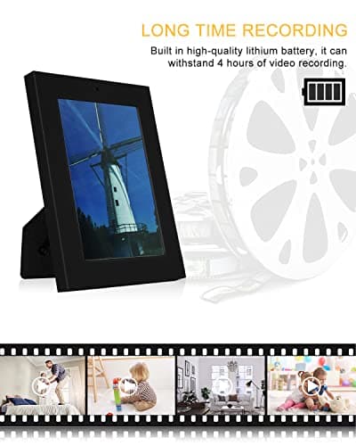 Jigayao Indoor Security Camera Hidden Camera Photo Frame,1080P Picture Frame Spy Cameras Nanny Cam with Motion Detection,Mini Secret Cameras Video Spy Cam for Home Office-No WiFi Needed No Audio 7