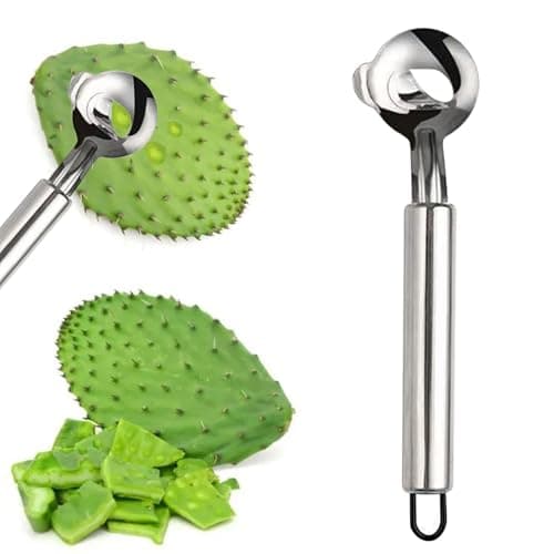 Stainless Steel Cactus Thorn Remover, Manual Pasta Cutter, Cactus Peeler with Long Handle, Cactus Peeler, Household Stainless Steel Cutting Knife