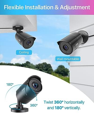 ZOSI 1080p HD-TVI Home Security Camera with Audio,Built-in Mic,Night Vision,1920TVL 2MP Outdoor CCTV Cam Only Compatible with ZOSI 3K Lite Analog DVR 7