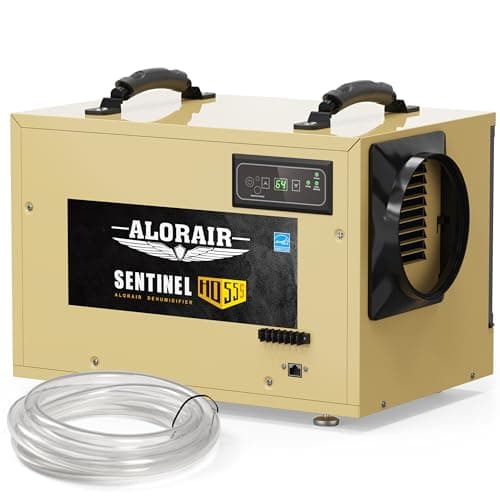ALORAIR 120 PPD Commercial Dehumidifier, with Drain Hose for Crawl Spaces, Basements, Industry Water Damage Unit, cETL Listed, Compact, Auto Defrost Crawlspaces Dehumidifiers, Gold