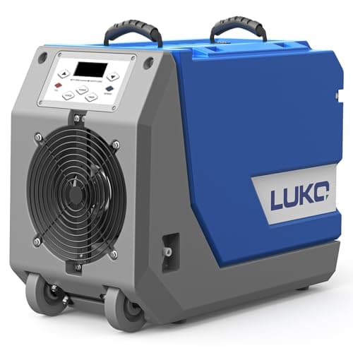 LUKO 180 Pint Commercial Dehumidifier with Pump & Drain, Rotational Molded Portable Industrial Dehumidifier for Basement and Spaces up to 7500 sq ft