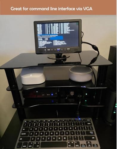 7 inch Small HDMI VGA AV RCA Monitor 1080P Second Screen for PC/Security System/Game Console; IPS 1024X600 Pixels; 60HZ; Built in Loud Speakers & Earphone Jack; 12V USB Power Cable for Portable Use 5