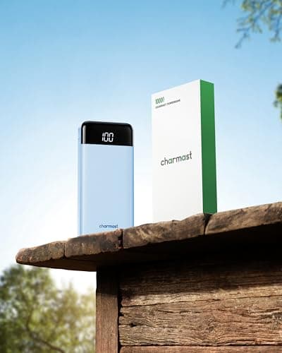 Charmast Portable Charger with Built in Cables, Power Bank with Cords Wires, Slim 10000mAh Travel Battery Pack 6 Outputs 3 Inputs 3A Fast Charging for Samsung Google Pixel LG Moto iPhone iPad 9