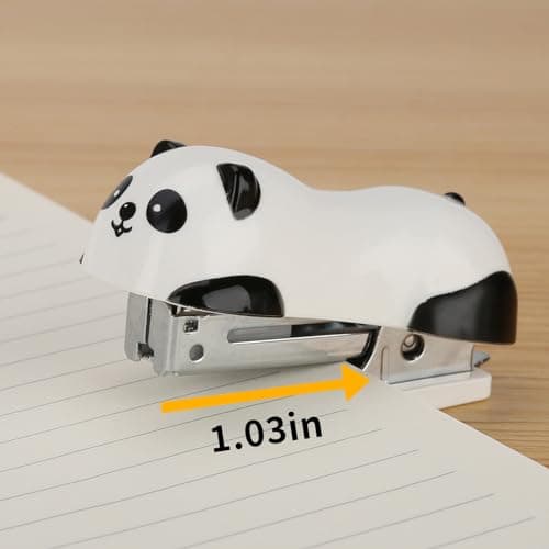 Cute Panda Mini Desktop Stapler, Home Stapler with 1000 Staples 7
