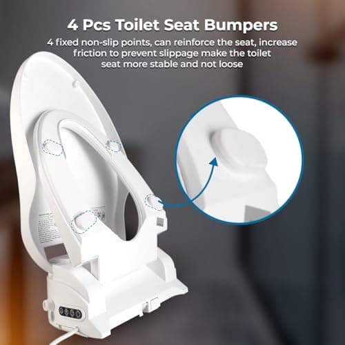 GenieBidet Electric Bidet Toilet Seat - Self Cleaning Heated Elongated Design and Wireless Remote Control - Unlimited Warm Water - Convenient Heated Boilet Seat with Bidet- EB-4000e 8