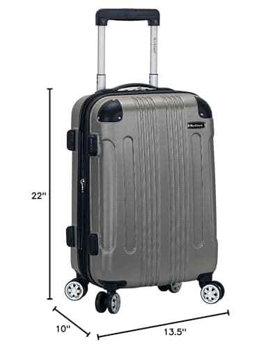 Rockland London Hardside Spinner Wheel Luggage, Silver, Carry-On 20-Inch 6
