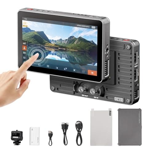 VILTROX DC-X3 Touchscreen FHD IPS Camera Monitor, 2000 nits 4K SDI HDMI in/Out Video Field Monitor Kit with Sunshade Hood, 3D LUT, Waveform, Histogram & Vectorscope Tools, Black