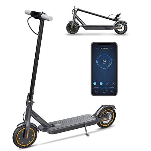 NAVIC Electric Scooter Adults, 8.5" Solid Tires, 25/Mph, 350W Motor, 22 Miles Range, Folding E-Scooter with Dual Braking Dual Suspension, Escooter for Adults with App