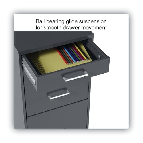 Alera Soho Vertical File Cabinet, 3 Drawers: Pencil/File/File, Letter, Charcoal, 14" X 18" X 26.9" 6