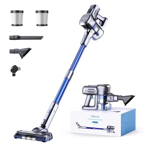 Lubluelu Cordless Stick Vacuum Cleaner, Lightweight 235W Brushless Motor, Rechargeable Battery, Self-Standing Design, Handheld for Carpet, Hard Floor, and Pet Hair
