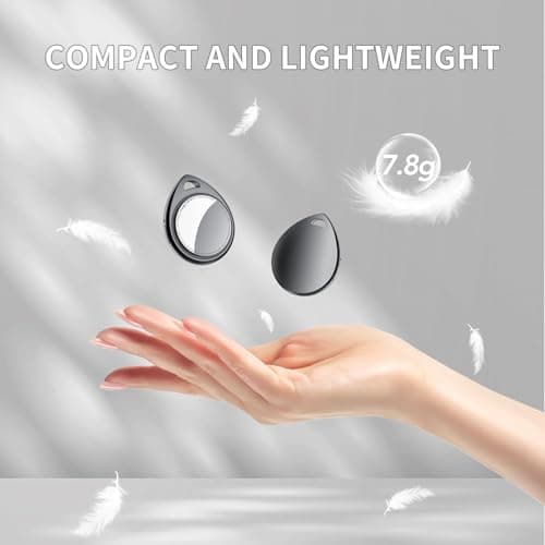 Air Tracker Tags-4 Pack, 5.3 Bluetooth Tracker Work with Apple Find My (iOS Only), 100dB Sound, Smart Tag with Keychain/Lanyard, Item Finder for Luggage/Key/Suitcase, Replaceable Battery, Black. 7