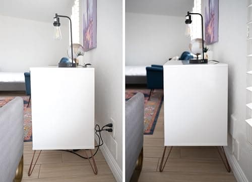 Sleek Socket Original & Patented Flat Ultra-Thin Outlet Concealer with Extension Cord Kit, Multi Outlets Power Strip, Ideal for Home Improvement, Hide Bulky and Messy Cords, 3ft 7