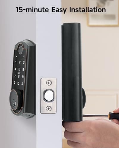 SohoTeco Smart Lock ST380, Built-in Wi-Fi, Fingerprint Keyless Entry Door Lock, Security Deadbolt Smart Locks for Front Door, App Remote Control & Auto Lock, IP56 Waterproof, (2025 Upgrade) 7