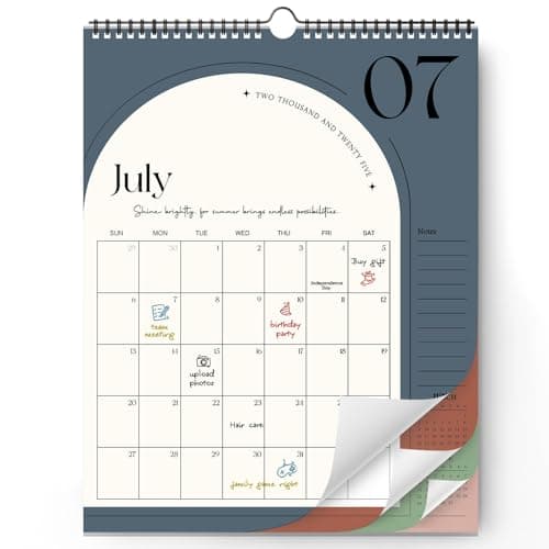 2025 Calendar, Wall Calendar from May 2025 to December 2026, 20 Monthly Aesthetic 2025-2026 Wall Hanging Calendar Planner for Organizing Home Office, 14.4" x 11.2"