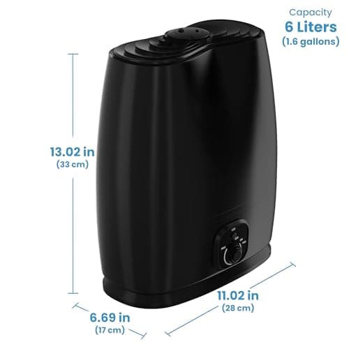 Everlasting Comfort 6L Humidifiers for Bedroom, Quiet 50HR Runtime No-Filter Supersized Cool Mist Humidifier Large Room for Whole House, Plants, Baby Nursery, Allergies, Dry Skin, Congestion, Indoor 8