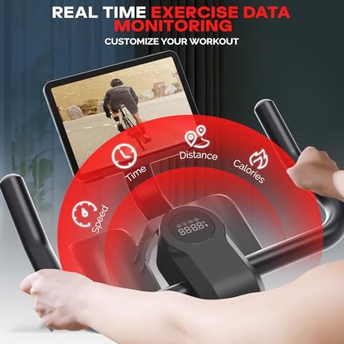 Sperax Exercise Bike, Stationary Bikes for Home, Indoor Cycling Bike, Spin Bike with Comfortable Seat, LED Display 6