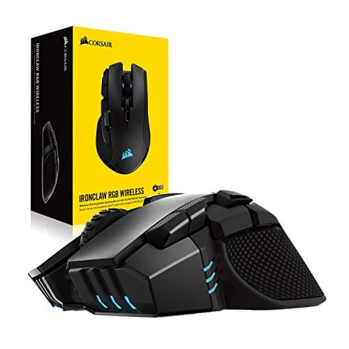 Corsair IRONCLAW RGB Wireless FPS/MOBA Gaming Mouse – 18,000 DPI – 10 Programmable Buttons – Designed for Large Hands – iCUE Compatible – PC, Mac, PS5, PS4, Xbox – Black 8