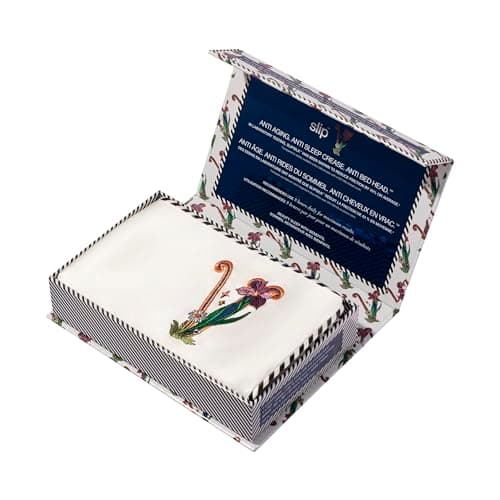 slip The Original Queen Pure Silk Pillow Case - 100% Pure 22 Momme Mulberry Silk - Queen Standard Size - Anti-Aging, Anti-BedHead, Anti-Sleep Crease, Initial Collection: Letter V (20" x 30") 9