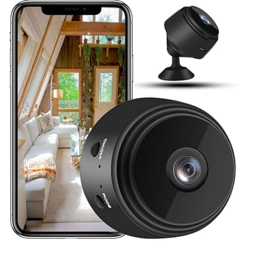 Kjsokoy Minipix Magnetic Mini Security Camera, Mini 1080p HD Wireless Night Vision Motion Magnetic Security Camera for Home in/Outdoor (Black 2 pcs) 5