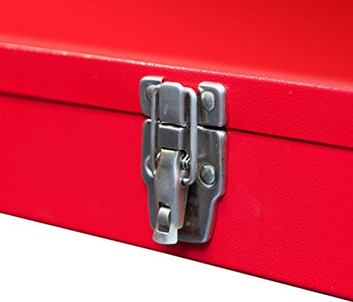 BIG RED TB102 Torin 16" Hip Roof Style Portable Steel Tool Box with Metal Latch Closure, Red 5