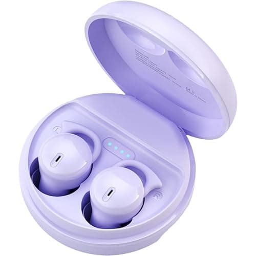 Hulaed Invisible Sleep Headphones,Sleep Earbuds for Side Sleepers,Sleep Earphones Comfortable Noise Blocking, Bluetooth 5.3 Wireless Headphones for Sleeping,Running,Driving,Hiking - Purple