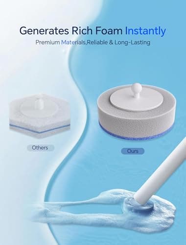 LFBEAR Disposable Toilet Brush Wand, Wall Mounted Toilet Cleaner Kit with Holder, 12 Refills Replacement Heads for Bathroom Cleaning 6