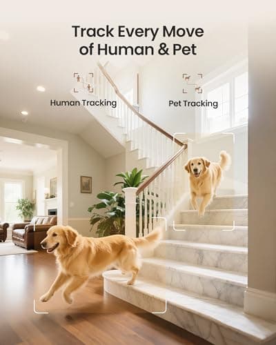 ZOSI 4K Indoor Security Camera, C518 WiFi Pan/Tilt Pet/Dog/Baby Plug-in IP Camera, Auto Tracking, AI Human/Face/Pet Detection, 360° View, Night Vision, 2-Way Audio, 5GHz/2.4GHz WiFi, 64G Memory Card 5