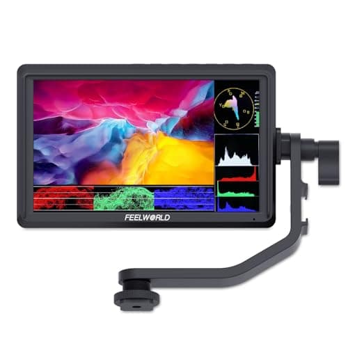 FEELWORLD S55 5.5 inch Camera DSLR Field Monitor Small Full HD 1920x1152 IPS LUT Video Peaking Focus Assist with 4K HDMI 8.4V DC Input Output Professional Video Accessories