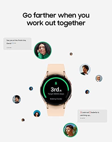 Samsung Galaxy Watch 4 40mm Bluetooth Smartwatch with ECG Heart Rate Monitor, Tracker for Health, Fitness, Running, Sleep Tracking, GPS Fall Detection, US Version, SM-R860NZDAXAA, Pink Gold 6