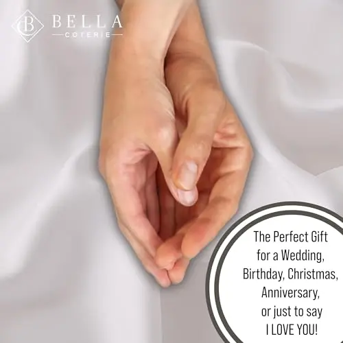 Bella Coterie | Luxury Bamboo Viscose King Size Pillowcase Set | 100% Organically Grown | Ultra Soft | Cooling | 2 Pcs [White] 6