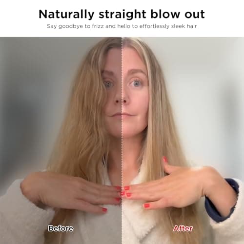 IG INGLAM Air Straight, Style from Wet Hair, 200M Ionic Hair Dryer Straightener for Medium Long Length(14”-30”), Straightener and Dryer 2 in 1, Fast Drying and Straightening in One Step, Dark Blue 6