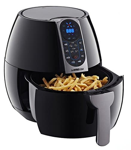 GoWISE USA 3.7-Quart Programmable Air Fryer with 8 Cook Presets, GW22638 - Black