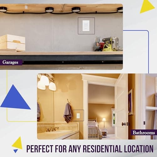 ENERLITES 4-Hour Countdown Timer Switch, 5-10-30-60 Min, 2-4 Hour, for Bathroom Fans, Lights, 120VAC Neutral Wire Required, UL Listed, HET06-W-2PCS, White, 2 Pack 8