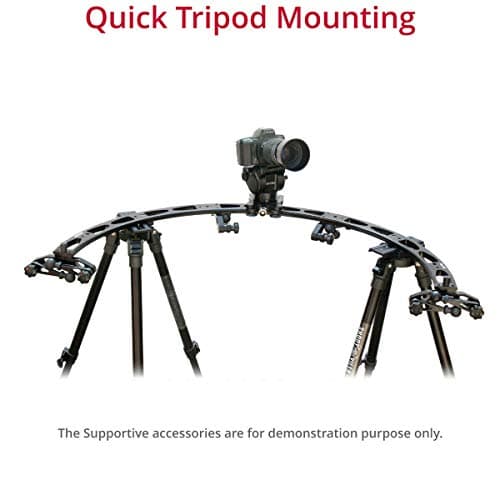 Flycity Smooth 180 Degree Curved 1/2 Circle Video Camera Slider Track for Load Capacity Upto 10kg Movie Film Making Shoot Sony Nikon Canon lumix panasonic (FC-CS180) 6