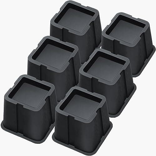 IPETRK Bed Risers 3 Inch, Furniture Risers 6 Pack Heavy Duty for Desk, Couch, Sofa, Table, Chair, Bed Legs Riser Stand Lifts up to 3000 Lbs Load Capacity