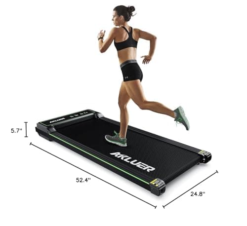 AKLUER Walking Pad, 2 in 1 Folding Under Desk Treadmill, Portable Walking Pad Treadmill with Remote Control, LED Display, Installation- Free for Jogging Running Walking for Home Office 7
