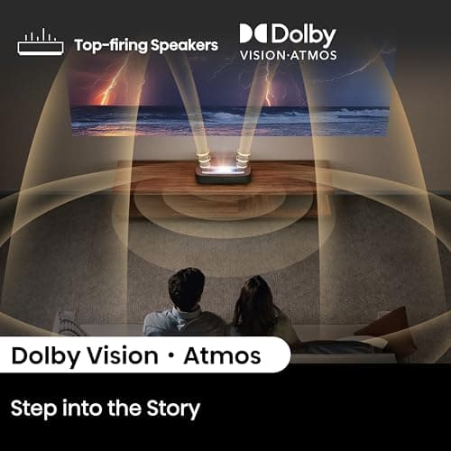 Hisense PL2, Ultra Short Throw Home Theater Laser Projector, 80” – 150”, 4K UHD, 2,700 Lumens, 3000:1 Contrast, Dolby Vision & Atmos, 3D, Google TV, WIFI 6E 12