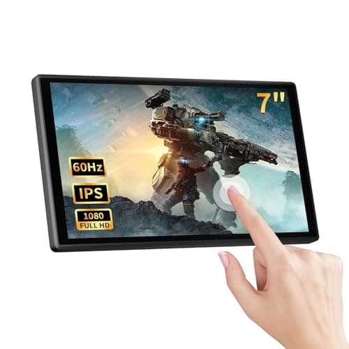 PeakDo 7 inch Portable Touchscreen, Mini 1080P 60Hz USB C HDMI Monitor, Ultra Thin Lightweight IPS LCD Display Second Screen for Gaming, Working, PS5, Xbox, Laptop, PC