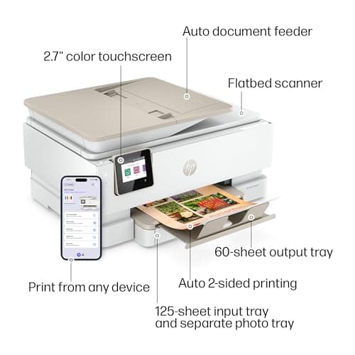 HP Envy Inspire 7955e Wireless Color Inkjet Printer, Print, scan, copy, Easy setup, Mobile printing, Best-for-home, 3 month Instant Ink trial included, AI-enabled (1W2Y8A) 5