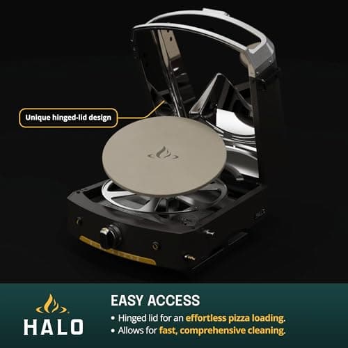 HALO Versa 16 Pizza Oven | 16” Rotating Stone, Patented Dual Burner System, 5-Minute Pizzas, Easy Clean | Propane Powered | HZ-1004-ANA 7