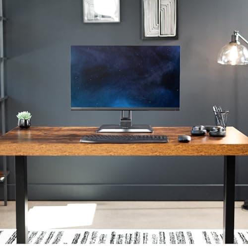 VIVO Premium Single 17 to 32 inch VESA Monitor and Touch Screen Desk Stand with Rotating Base, Freestanding Pneumatic Height Adjustable Arm, 12 inch Maximum Screen Height, Black, STAND-V001R 8