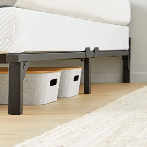 Amazon Basics Metal Bed Frame, 9-Leg Support Base for Box Spring and Mattress, Tool-Free Easy Assembly, No Tools Required, Full Size, Black 7